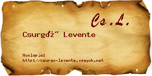 Csurgó Levente névjegykártya